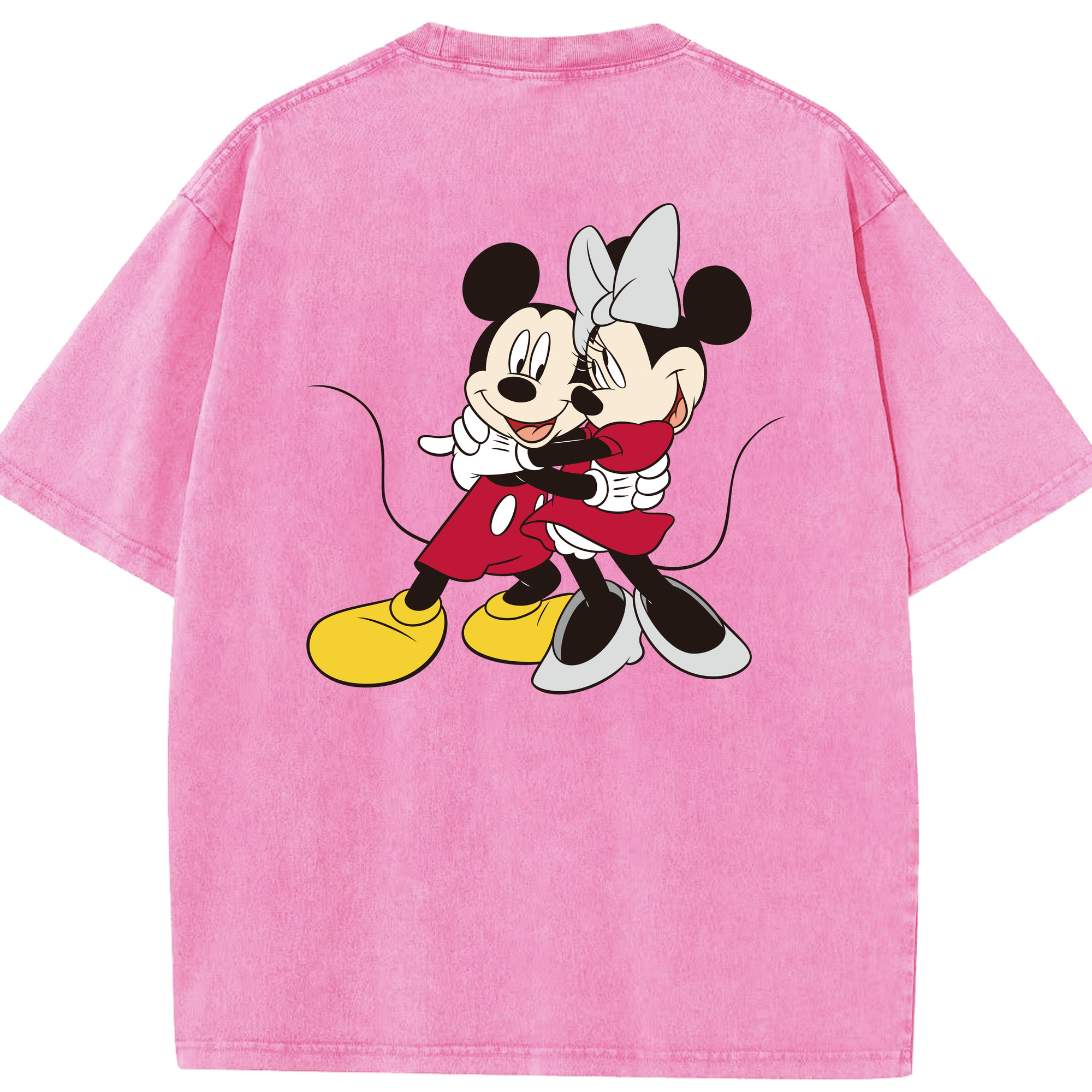 （画像用） ミッキーマウス Mickey Mouse 綿100% ヴィンテージ風 半袖Tシャツ（背面プリント）